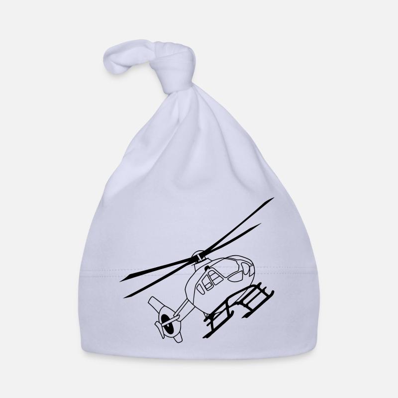 Hélicoptère Helikopter de Hubschrauber - Bonnet bio Bébé - ciel