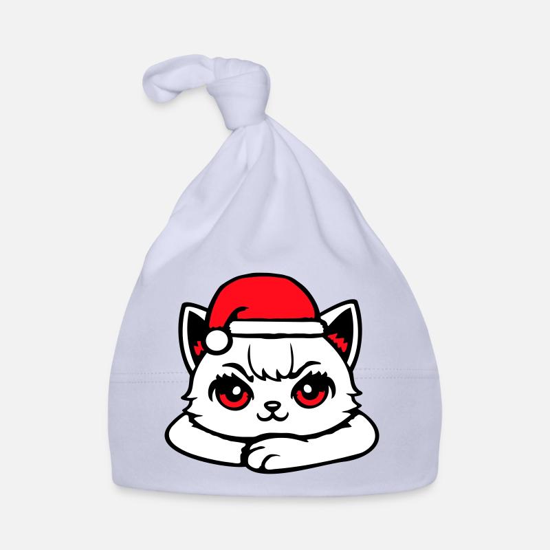 Chat Confiant Père Noël Chapeau Chaton Mignon Bonnet bio Bébé