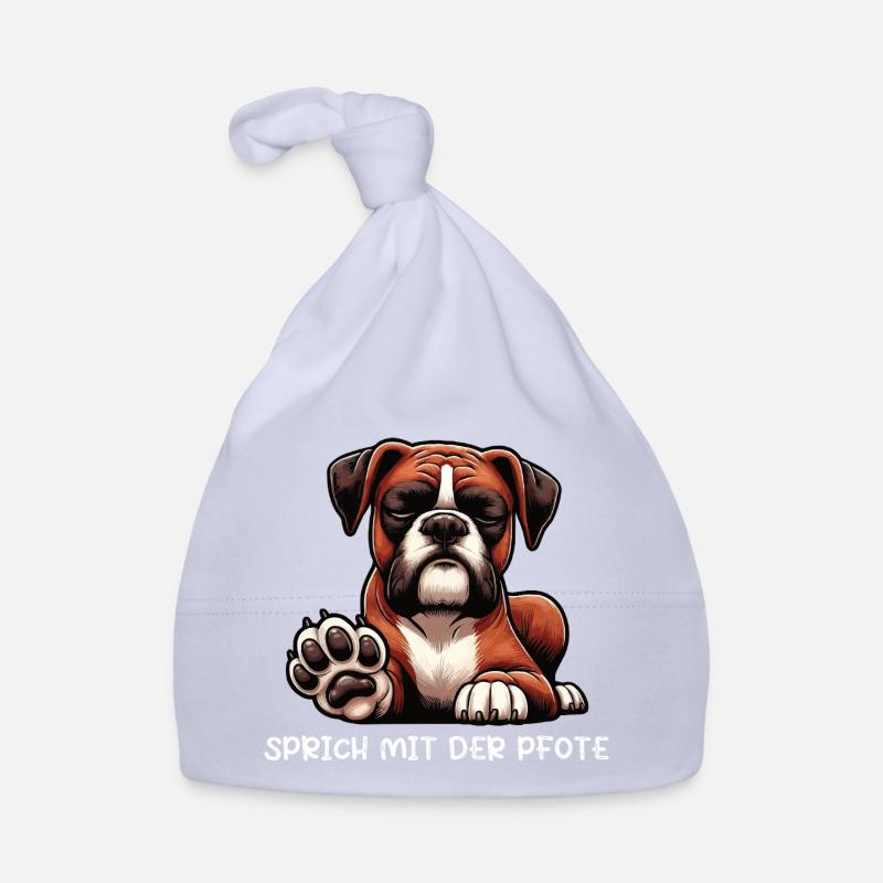 Sprich mit der Pfote Boxer Boxerhalter Boxerhund  Baby Bio-Mütze