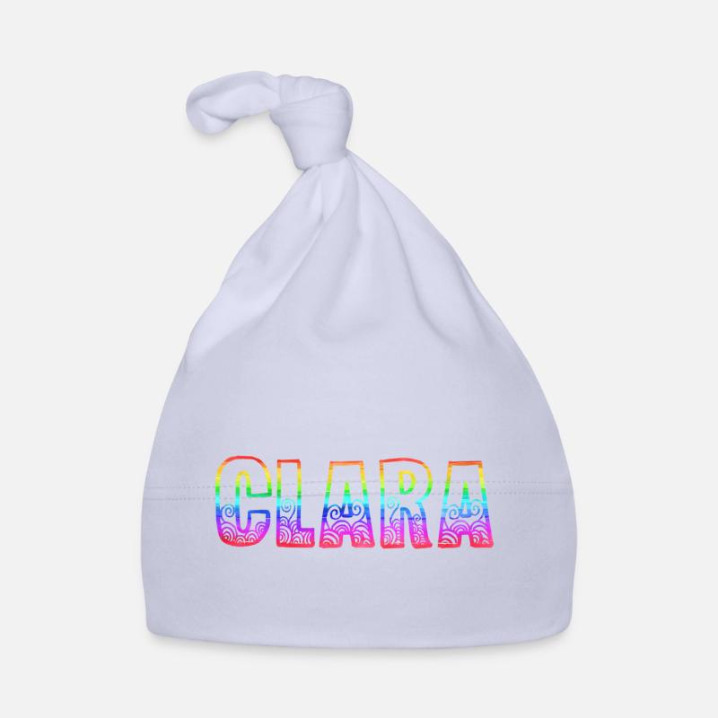 clara rs arc-en-ciel - Bonnet bio Bébé - ciel