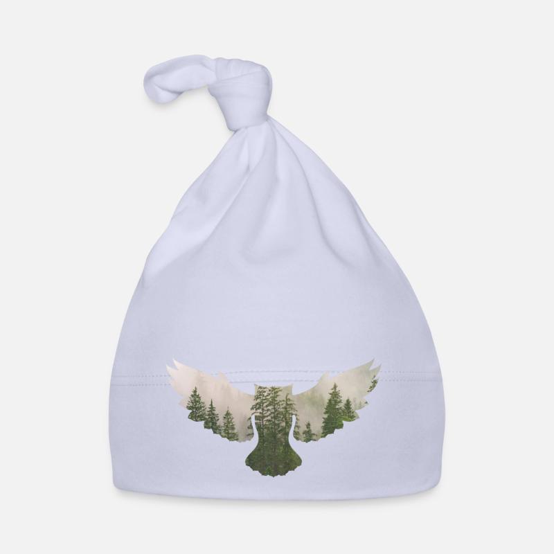 forest 3 in owl Organic Baby Cap