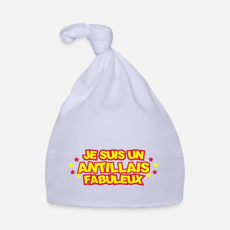 Je suis un antillais fabuleux ! - Bonnet bio Bébé - ciel