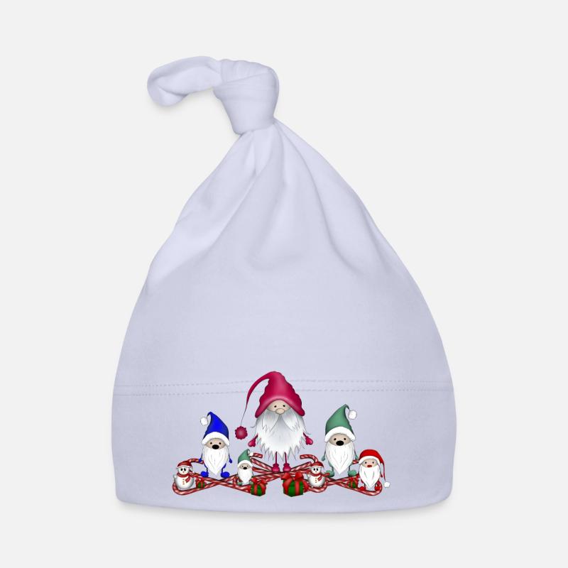Lutin Noël - Bonnet bio Bébé - ciel