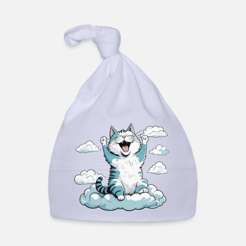 Cat waking up, cat humor! Organic Baby Cap
