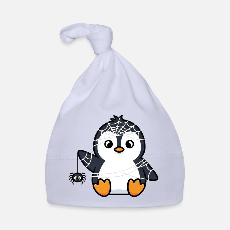 Funny Halloween Penguin with Spider Web Costume Organic Baby Cap