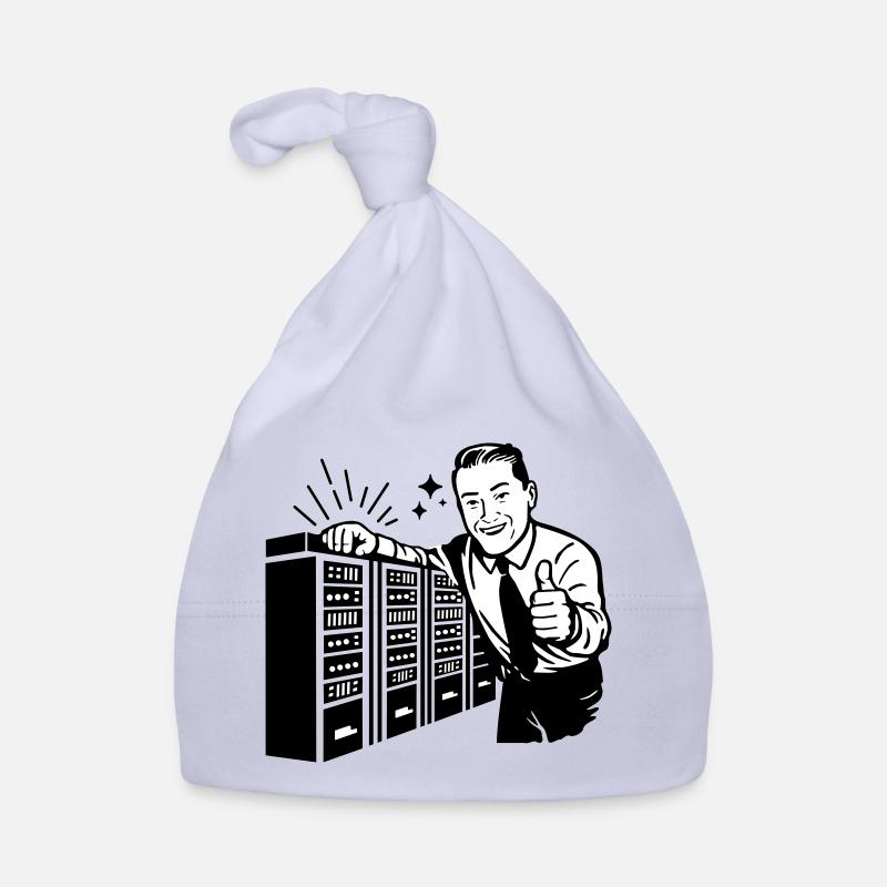 Rétro IT Admin Smiling – Support technique vintage Bonnet bio Bébé
