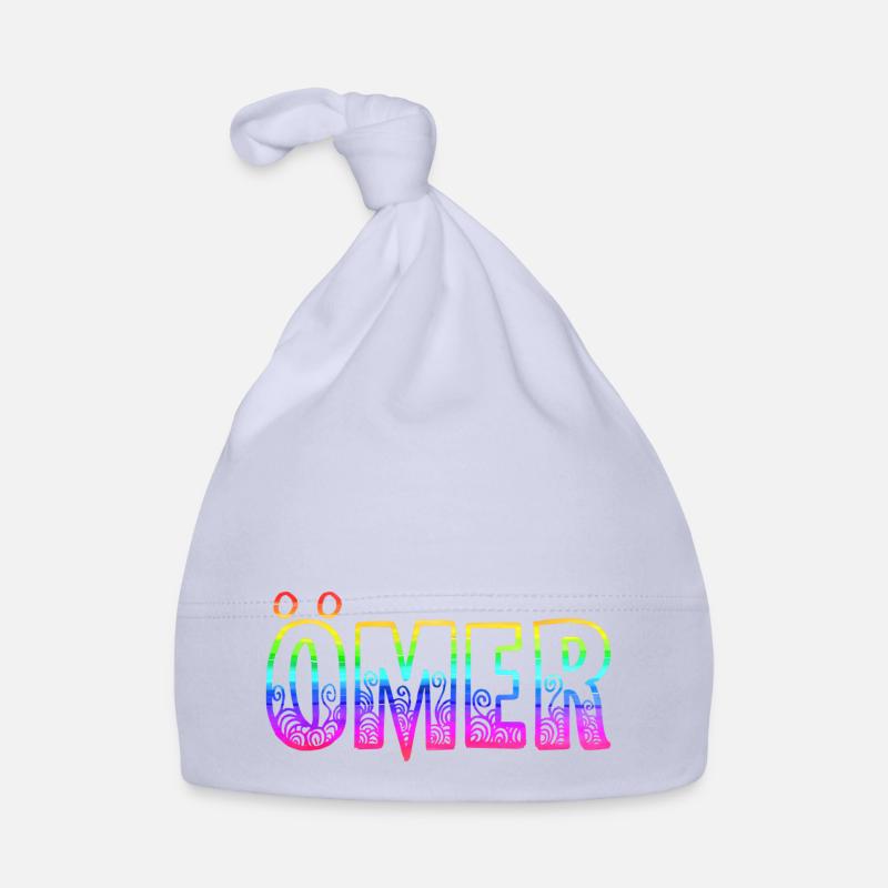 Ömer RS Arc-en-ciel - Bonnet bio Bébé - ciel