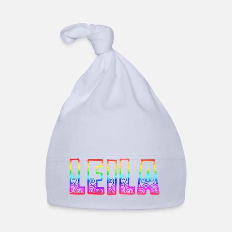 Leila RS Arc-en-ciel - Bonnet bio Bébé - ciel