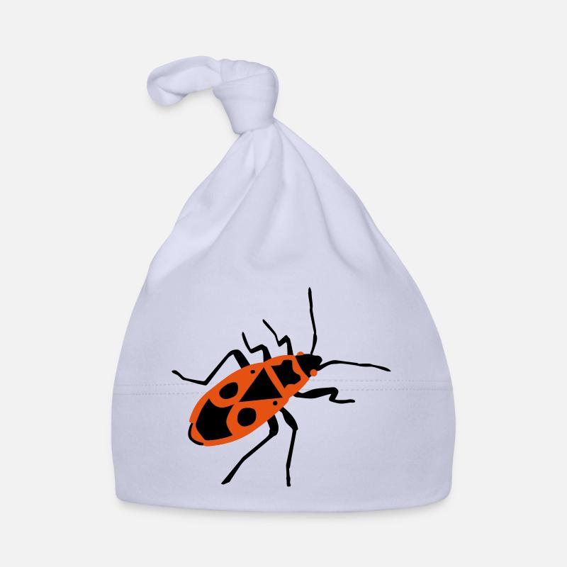 Fire beetle - insect - Firebug - Organic Baby Cap - sky