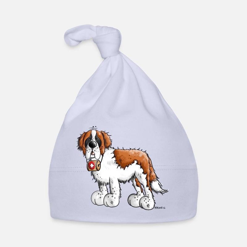Saint Bernard - Bonnet bio Bébé - ciel