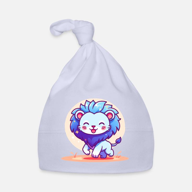 Petit lion bleu Bonnet bio Bébé