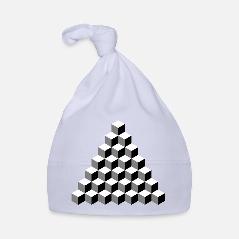 Isometric Cube Pyramid Organic Baby Cap