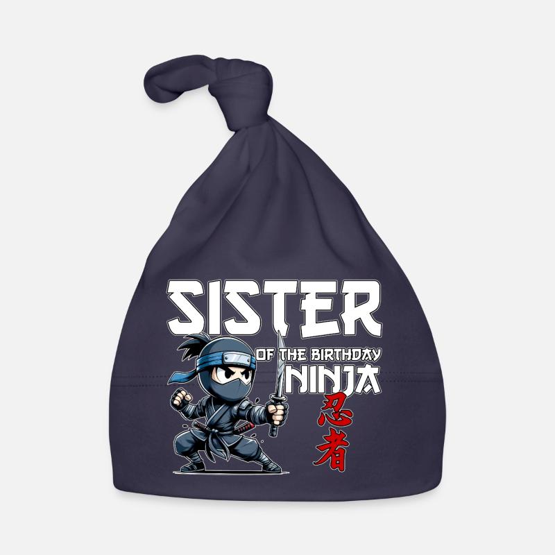 Schwester des Geburtstags Ninja Geburtstag Lustig Baby Bio-Mütze