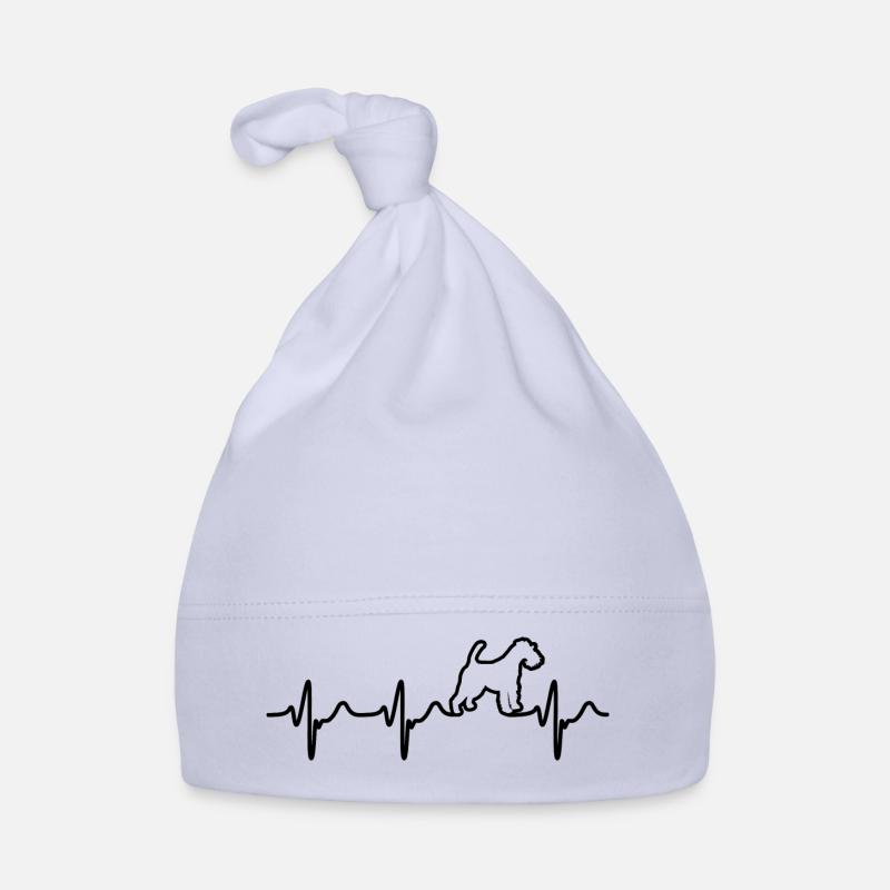 Drahthaar Foxterrier Herzschlag Herzfrequenz EKG Baby Bio-Mütze