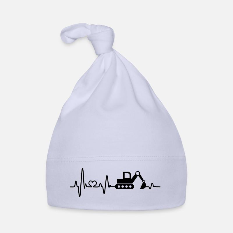 Bagger Baustelle Bauarbeiter Baggerfahrer Geschenk - Baby Bio-Mütze - Sky