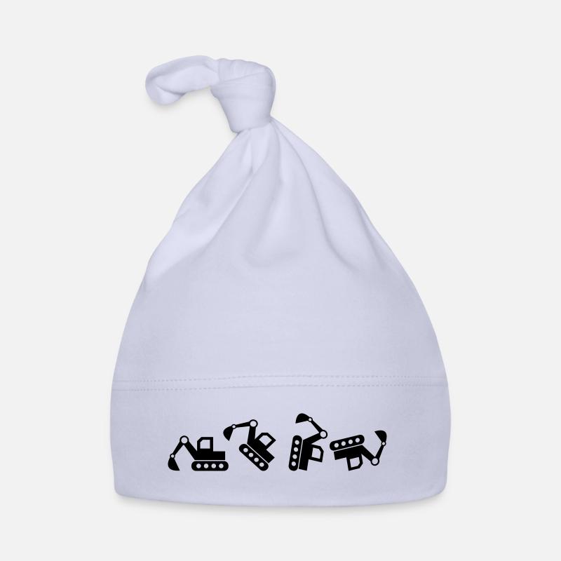 Bagger Baggerfahrer baggern Bauarbeiter Geschenk Baby Bio-Mütze