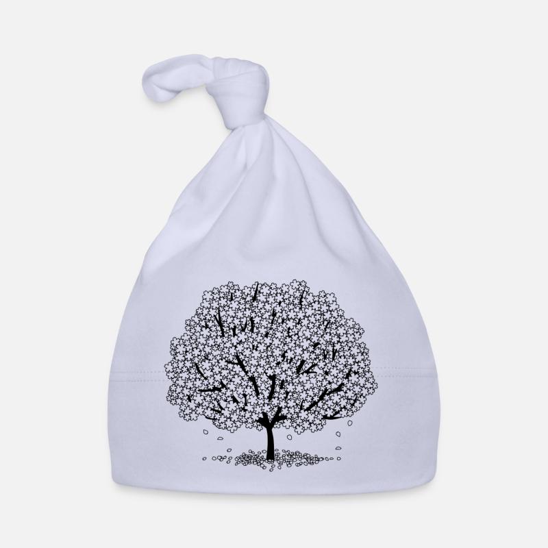 Arbre en fleurs - Bonnet bio Bébé - ciel