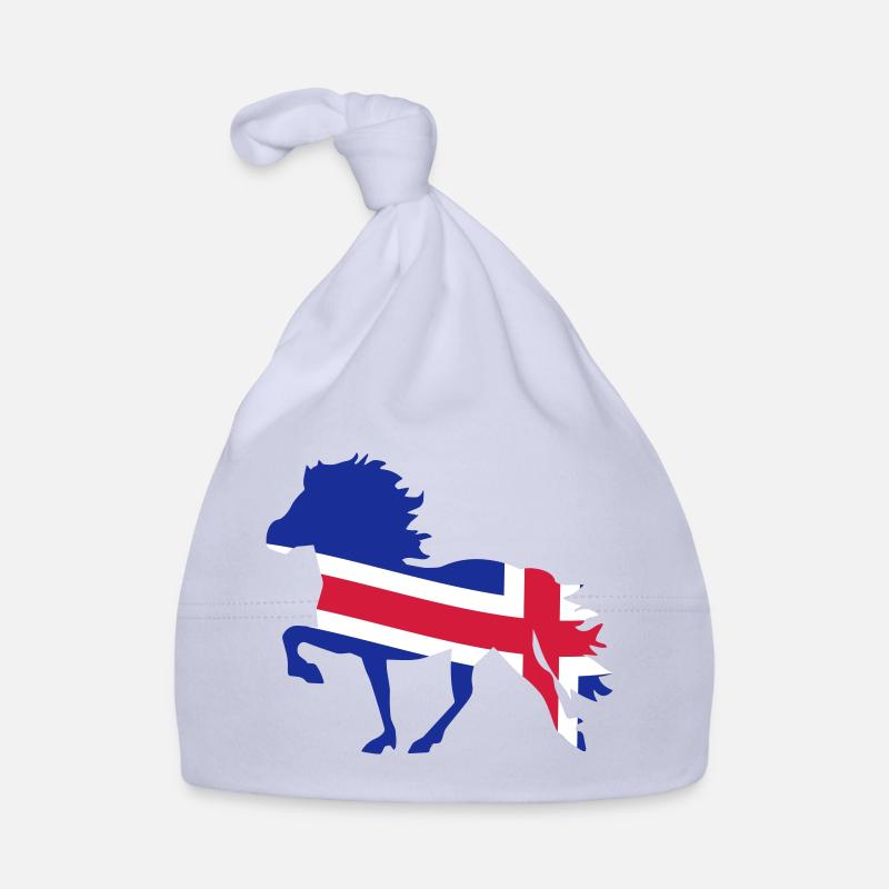 Drapeau islandais pour les chevaux Bonnet bio Bébé