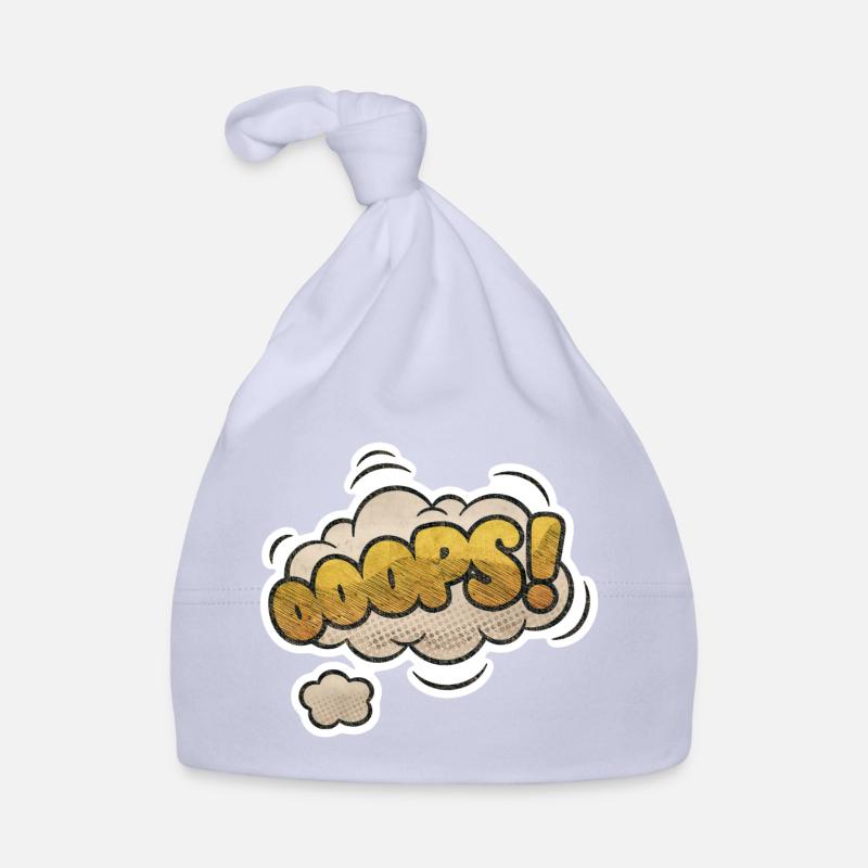 Comic Ooops Funny Pop Art Saying Organic Baby Cap