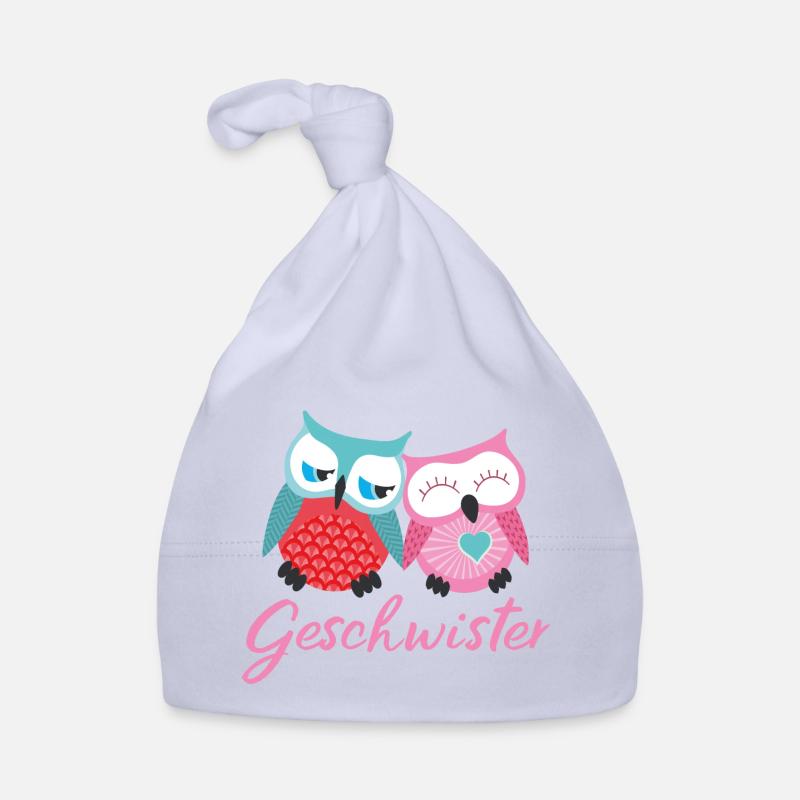 Geschwister Eulen Baby Bio-Mütze