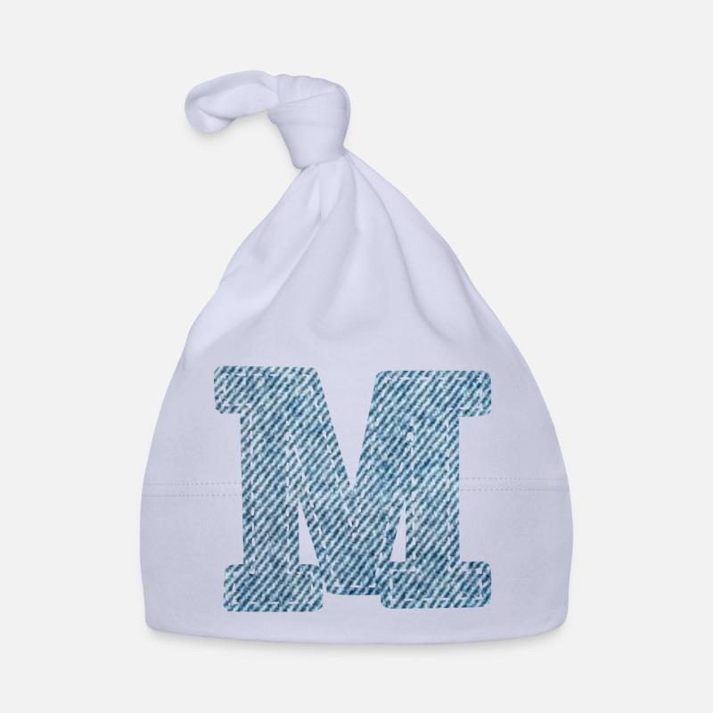 Buchstabe M - Jeans Baby Bio-Mütze
