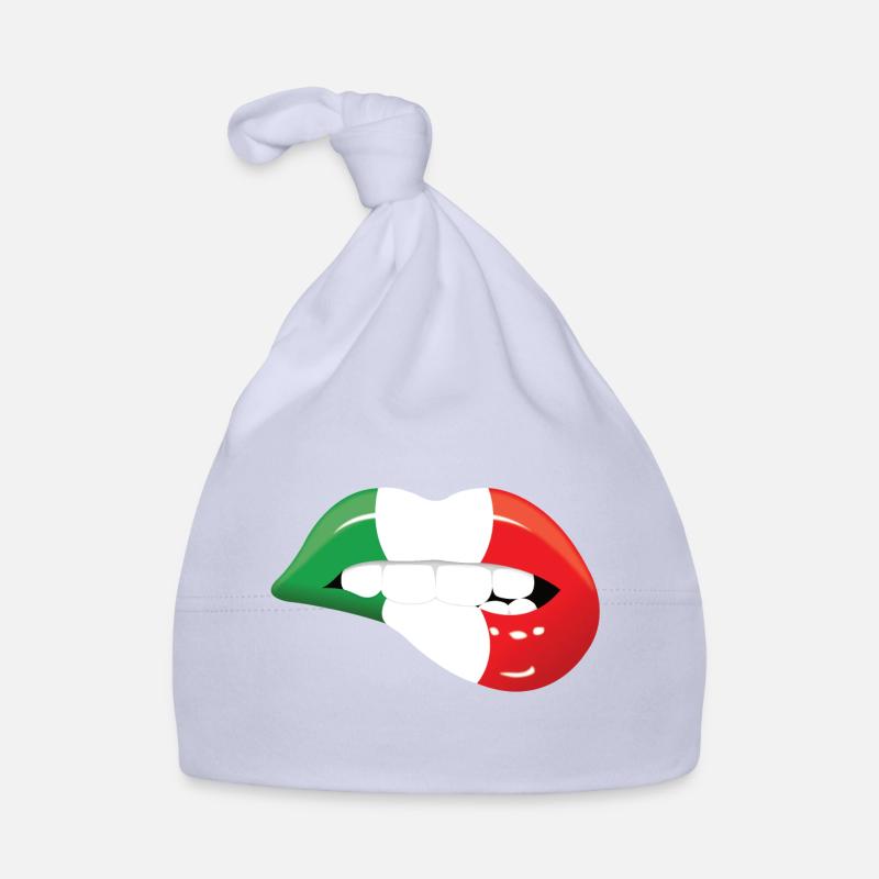 lèvres bouche bouche rouge bouche italie - Bonnet bio Bébé - ciel