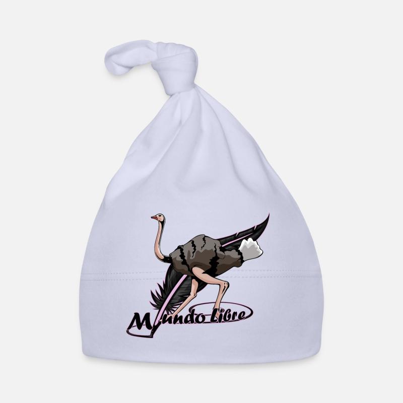 Oiseau d'autruche - Bonnet bio Bébé - ciel