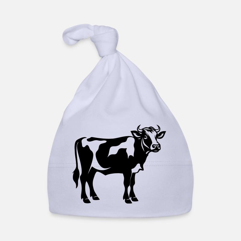 Shadow dairy cow standing – transparent SVG boerderi Organic Baby Cap