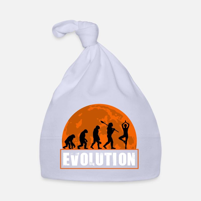 Yoga Lover Shirt Lustiges Human Evolution Geschenk Baby Bio-Mütze