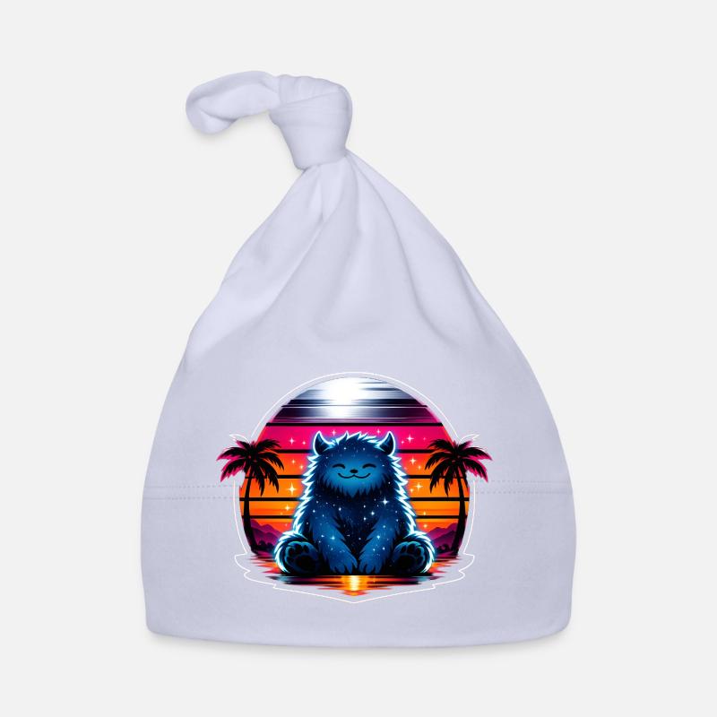 Kuschelkätzchen im Neon-Kosmos Baby Bio-Mütze