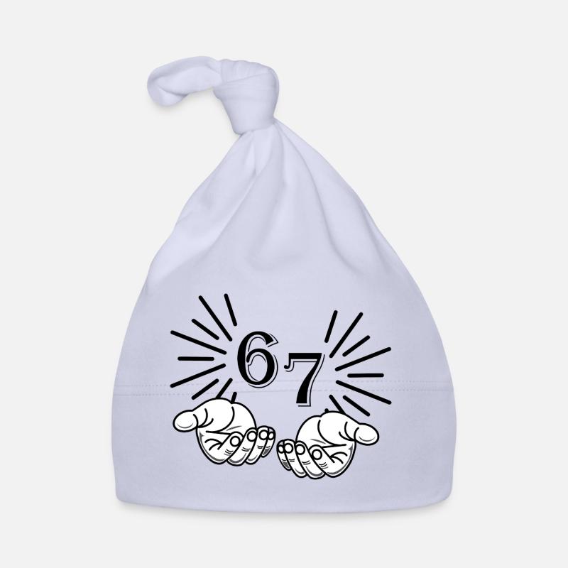 67 Meme Hands, Viral Statement Design Organic Baby Cap