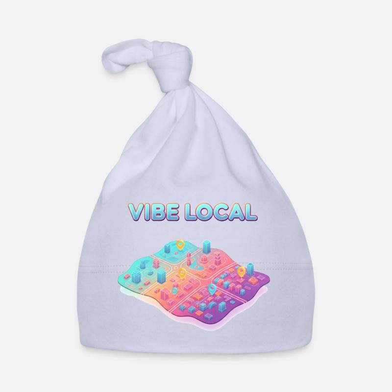 Vibe Local Glassmorphism 3D Map Art Organic Baby Cap
