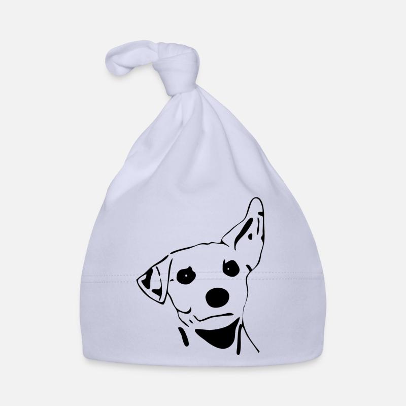 Chien, attentionné, cadeau, idée - Bonnet bio Bébé - ciel