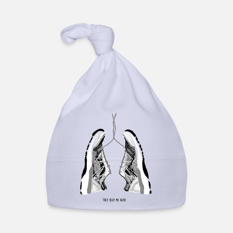 amoureux des chaussures de course - Bonnet bio Bébé - ciel