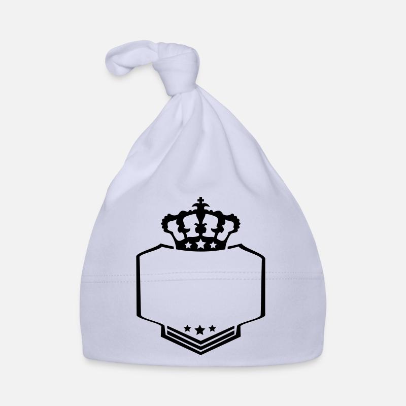 frame border text king crown crest logo Organic Baby Cap