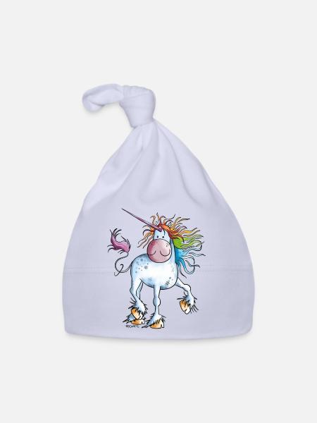 Regenbogen Einhorn - Baby Bio-Mütze - Sky - Vorne