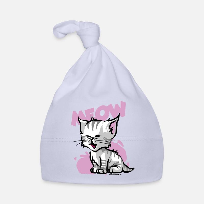 Mignon Chat Chat Chat Bande Dessinée Dessin Animé Bonnet bio Bébé