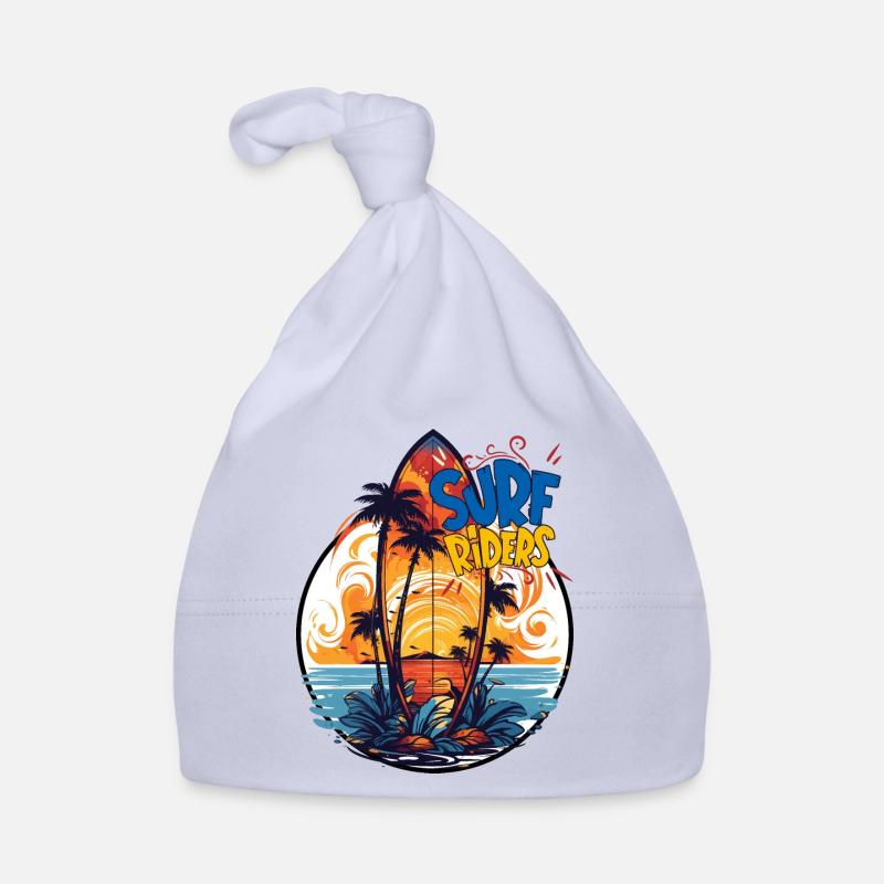 SURF RIDERS! - Bonnet bio Bébé - ciel