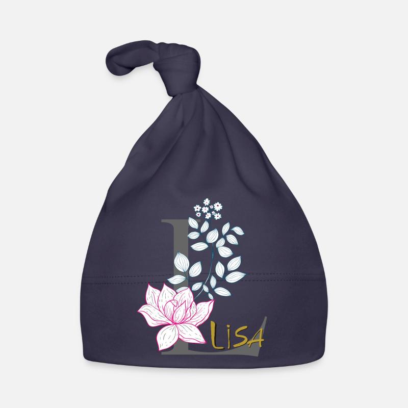 Letter Initial: Lisa Organic Baby Cap