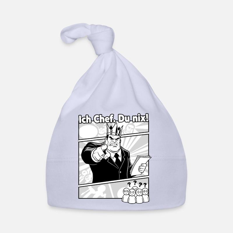 Ich Chef Du Nix Comic Motif Organic Baby Cap