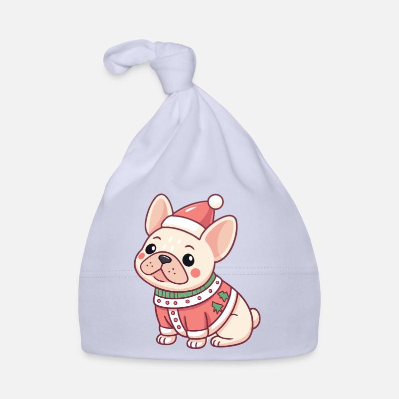 Chiot Noël en pull rouge Bonnet bio Bébé