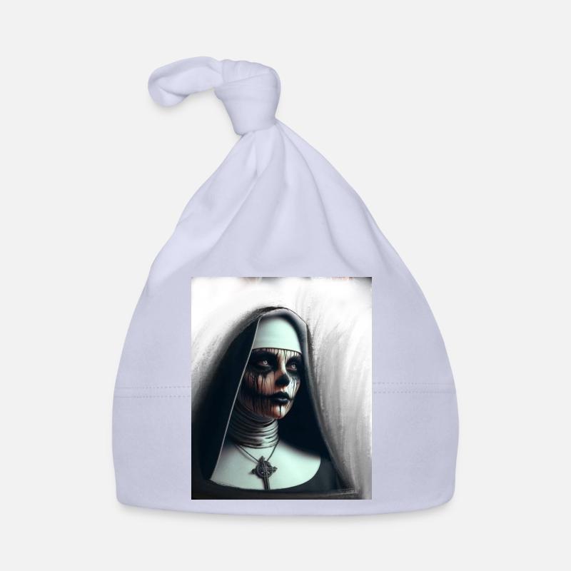 Dämonische Nonne im Nebel Baby Bio-Mütze