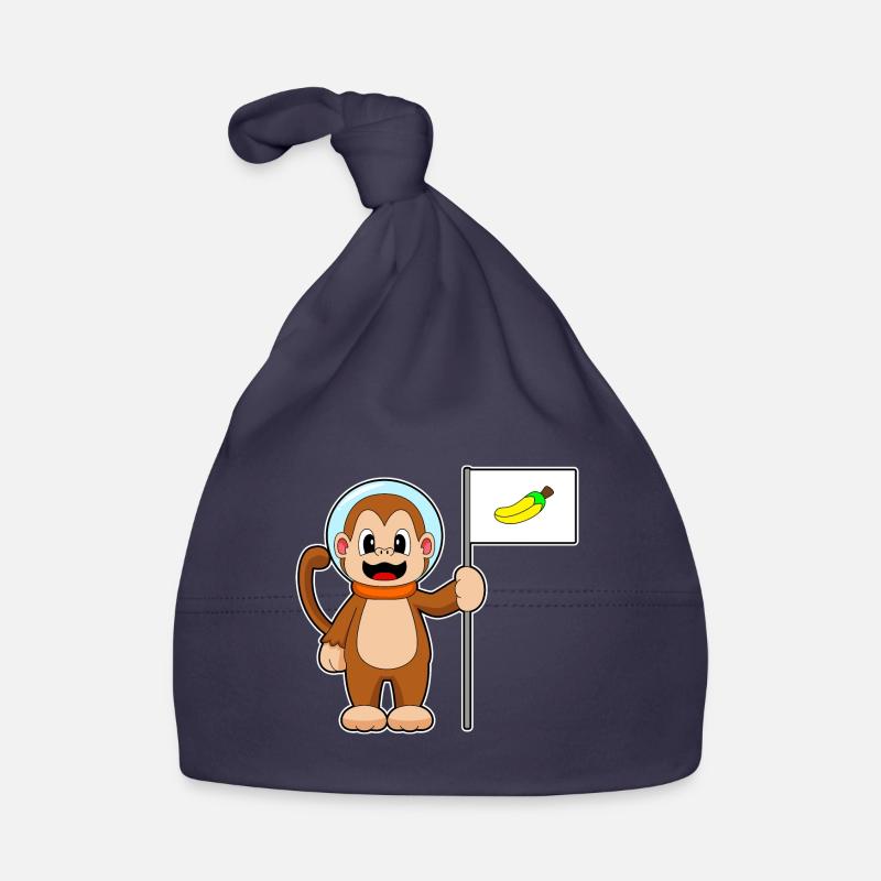 Singe, Banane, Astronaute, Espace Bonnet bio Bébé