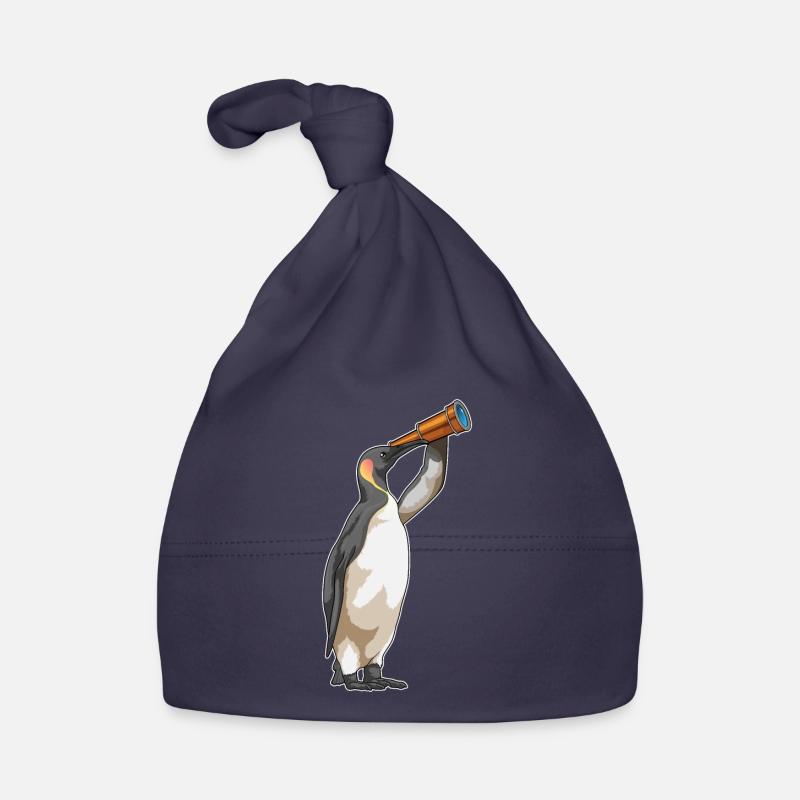 Pingouin avec télescope Bonnet bio Bébé