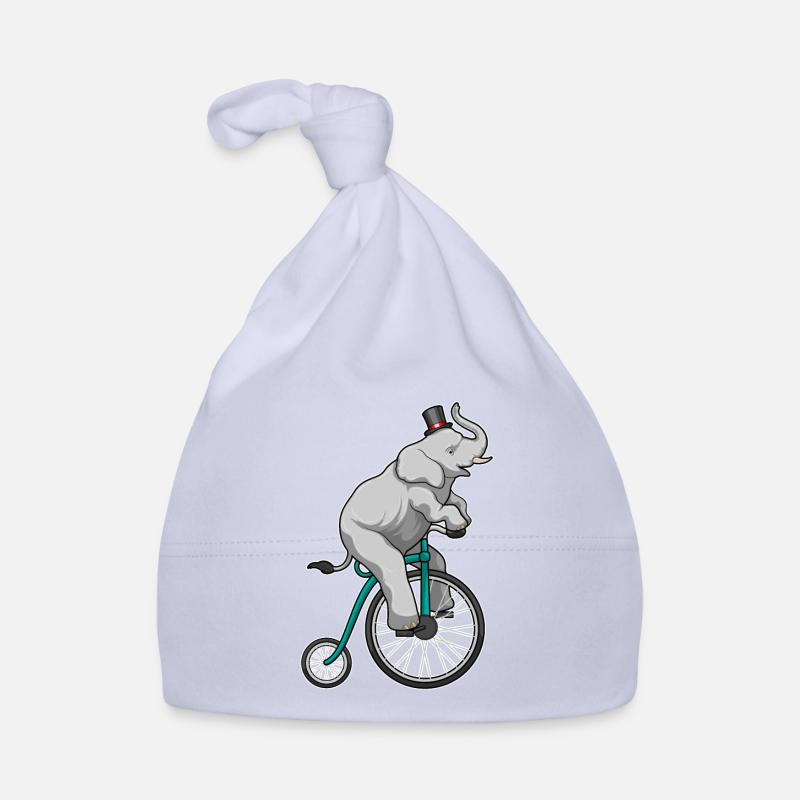 Éléphant au cirque avec vélo Bonnet bio Bébé