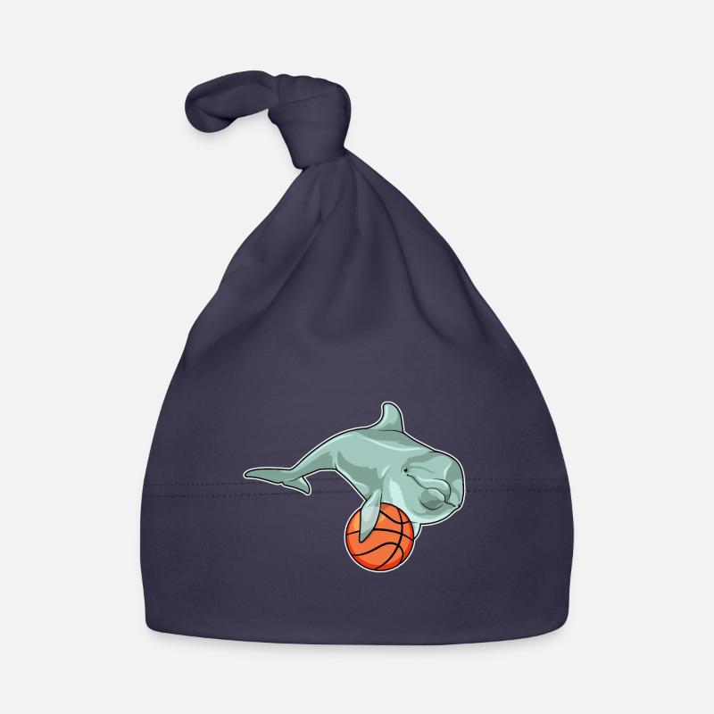 Dauphin avec basket-ball Bonnet bio Bébé