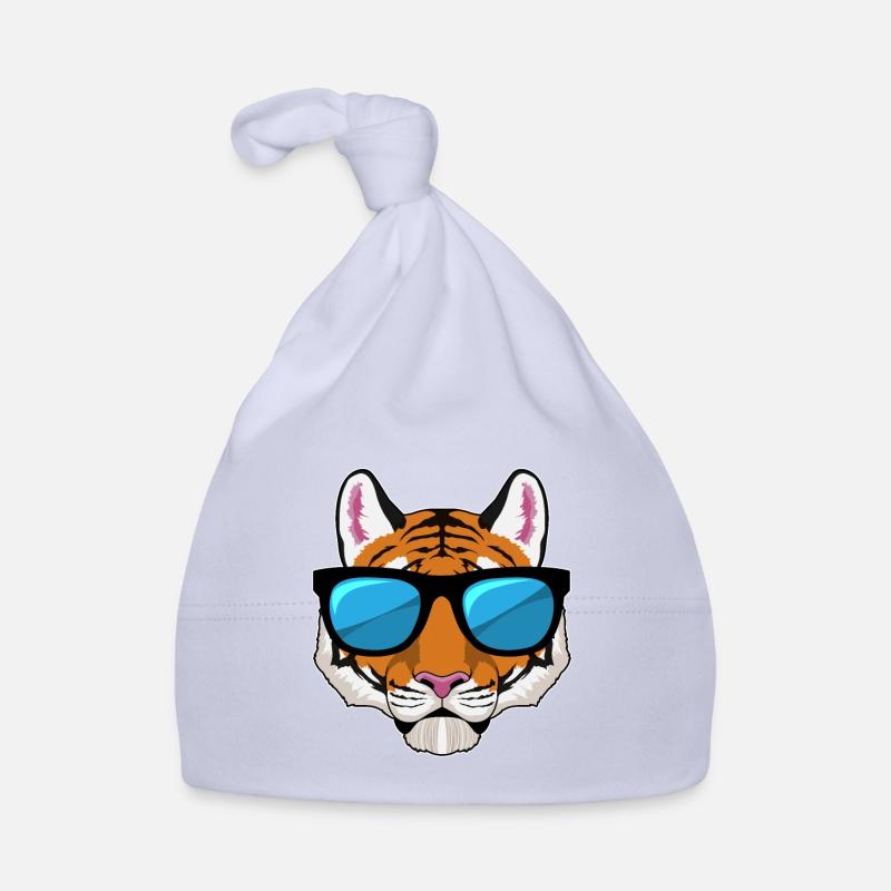 Tiger mit Sonnenbrille Baby Bio-Mütze