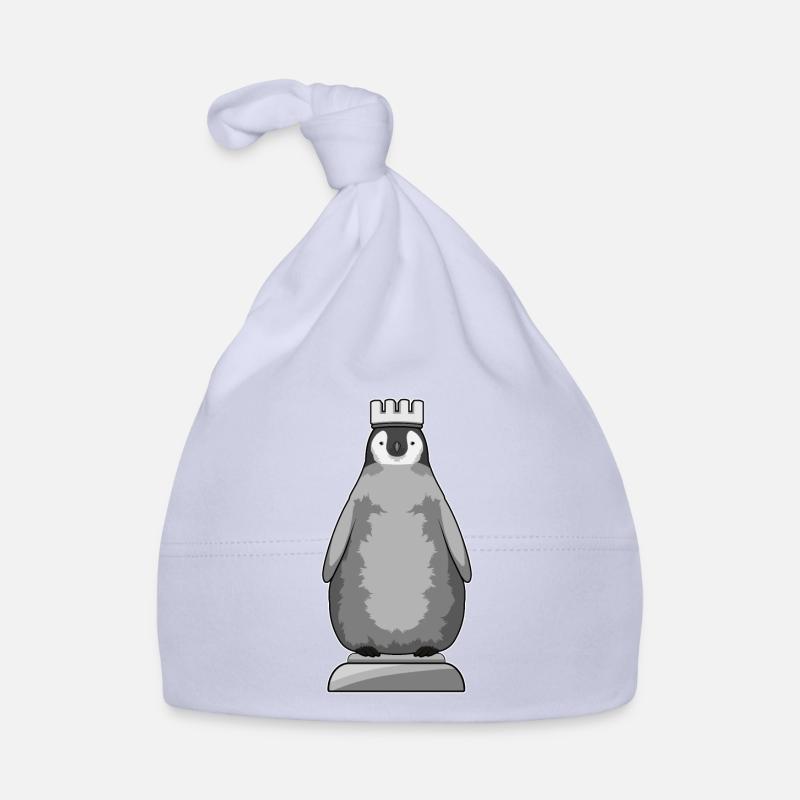 Pinguin als Schachfigur König Baby Bio-Mütze