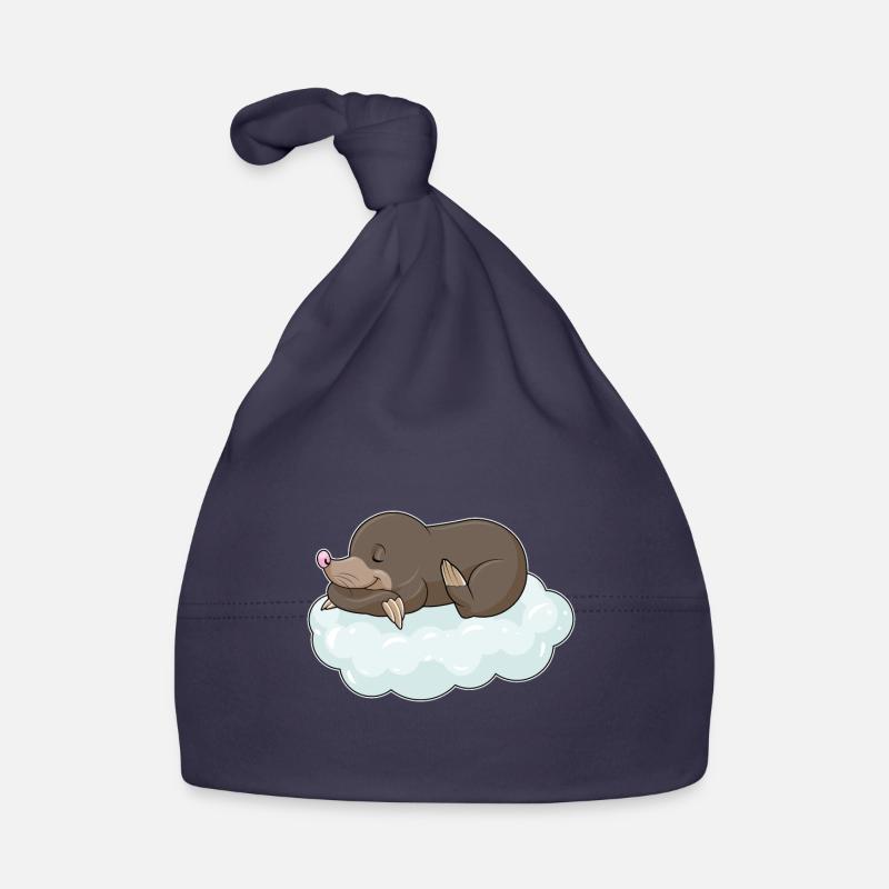 Mole on clouds Organic Baby Cap
