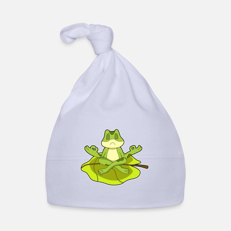Frog meditating Organic Baby Cap